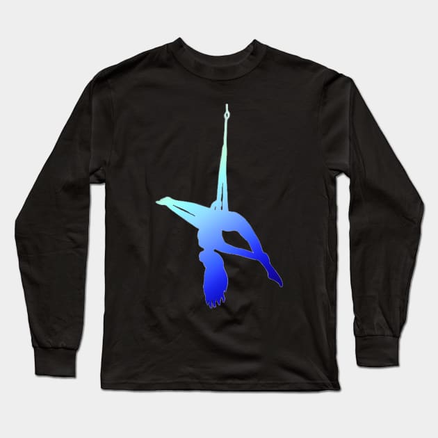 A aerialist doing silks Long Sleeve T-Shirt by artsyreader